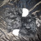 Faux Fur Animal Costume Tail Accessory  Black white  One Size Adult Unisex