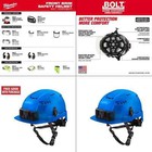 Milwaukee 48-73-1324 Blue Front Brim Vented Helmet - Type 2  Class C