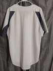 Adidas White Grey Baseball Jersey Shirt Size Large Climalite Practice Button Up