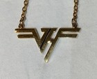 1980 Van Halen Productions Gold Tone Original Logo Necklace - Made In The Usa