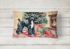 Portuguese Water Dog Cozy Christmas Fabric Decorative Pillow Dac2730pw1216