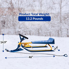 Machrus Frost Rush Snow Sled With Padded Steering Wheel  Twin Brakes   Pull Rope