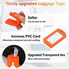 2 Pack Silicone Luggage Tag With Name Id Card Perfect To Quickly 2-pk-green