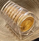 Set Of 8 Vintage Mid Century Modern Mcm Lucite   Acrylic Coasters With Caddy
