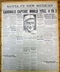 1931 Newspaper St Louis Cardinals Win Baseball World Series Vs Philadelphia A s