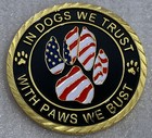   National Police Dog Foundation K9 Challenge Coin Comes In Airtight Capsule