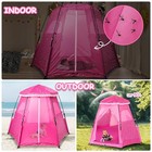 Portable Kids Playhouse Play Tent Pop Up Castle Princess Pink Blue Boys Girls