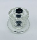 Pair Of Vintage Clear Glass Spool Insulators Never Used