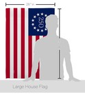 America 250 Flag Betsy Ross 42  Wooden Pole Kit Outdoor Decoration