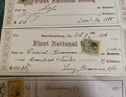 Ten Bank Checks From The 1870s With Revenue Stamps - Nice Collectible Items