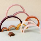 Rainbow Stacker Creative Baby Wooden Toys Building Blocks Balance Stacking Games
