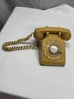 Vintage Model 500 Itt Rotary Desk Telephone - Mustard Yellow - Works -