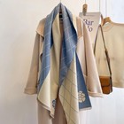 Women Winter Scarf Soft Plaid Pashmina Shawl Wraps Warm Long Fringe Blanket Scar