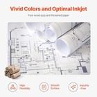 24 x150  36 x150  20lb Bond Plotter Paper For Wide Format Inkjet Printers 2 core