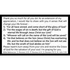 Thank You    Gospel Tracts   Bible Tracts   Business Card Size   Pack Of 50