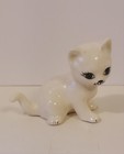 Porcelain White Cat Kitten Figurine 2 5 Inches