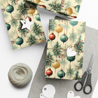 Vintage Christmas Ornament Gift Wrapping Paper Vintage Style Christmas Paper