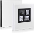 1000 Pocket Photo Album 4x6 White Leather Holds 1000 Pictures Wedding Family