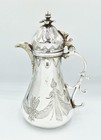 19th Century Ottoman Turkish Solid Silver Coffee Pot - Tughra Marks