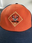 Vintage Boy Scouts Of America Tiger Cub Hat Cap Blue Orange Made In Usa M l