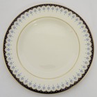 Set Of 4 Vintage Minton Consort Blue White Gold Floral Bread And Butter Plates