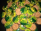 Lot Of  100  Vintage Zip Lemon Lime Unused Cork Soda Pop Bottle Caps - Nos