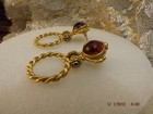 Vintage Gold-tone Etruscan Style Door Knocker Earrings A Must See 