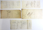 Lot Of 5 - Antique Checks- All From 1800   s -  10  pa 