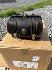 This Is A Black Leather Antique Victorian Doctor s Bag Featuring A Metal Hinged