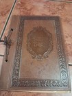 1940s Small Scrapbook  8    X 11    Embossed Paperboard   150  Cigarette Cards Vtg