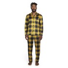 Mens Dogg Supply Snoop Dogg Black   Gold Plaid 2-piece Pajama Pants   Shirt Sz S
