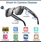 Smart Ai Camera Glasses 4k Hd Waterproof Bluetooth Wi-fi Usb Photo Video