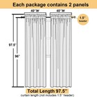 Sheer Curtain Panels Set 96  Inches Long  Solid Voile Light Filtering Airy Cu   