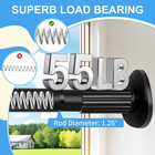 Tension Curtain Rod 51-126 Inch  Long Curtain Rod No Drilling For Window Or Bath