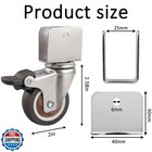 Stokke Tripp Trapp High Chair Wheels  360   Swivel  Silver  4 Pcs  No-scratch