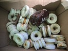Lot Vintage Antique White Wp36 China Porcelain Electric Fence Insulators