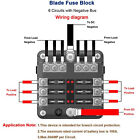 6  12 Way Blade Fuse Box Block Holder Led 12v Car Boat Power Distribution Panel