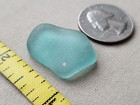 Genuine Beach Sea Glass Surf Tumbled Teal Green Blue Ocean Frosted Pendant V4