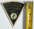 Vintage Mexico Polic  a Auxiliar Patch Set  Leather   Fabric  1940s-1960s