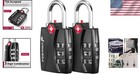 Tsa Approved Luggage Locks - 3 Digit Combination Padlock   Open Alert - 2 Pack