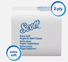 Scott 48280 Hygienic Soft Bathroom And Facial Tissue White 2-ply 9000 Sheets cs