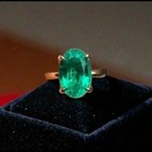 3 80 Ct Natural Emerald Art Deco Vintage Engagement Ring 14k Yellow Gold Finish