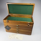 Vintage Sisco Oak Hardwood Utility Chest Machinist Jeweler Watch Box W  Tags