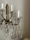 Beautiful Rare Antique Vintage Pr  2  French Crystal Wall Sconces 