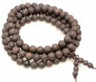 6mm 108pcs Natural Matte Ebony Black Sandalwood Mala Beads Round  80005379-400 