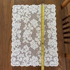 Set Of 12 Vintage White Floral Lace Placements With Scalloped Edge