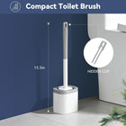 Toilet Brush  2 Pack Compact Toilet Bowl Brush And Holder Set With Nylon Bristle