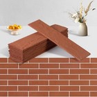Pcs Faux Thin Brick Tiles Veneers  2 38 Sq ft  Realistic Brick 17 Orange Red
