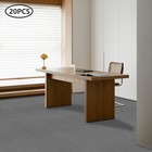 20pcs 19 7 x19 7  Self-adhesive Carpet Tiles Peel   Stick Floor Mat Light Grey