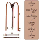 Tourbon Leather Men Suspenders Y Back Harness Y-shape Pants Braces Heavy Duty